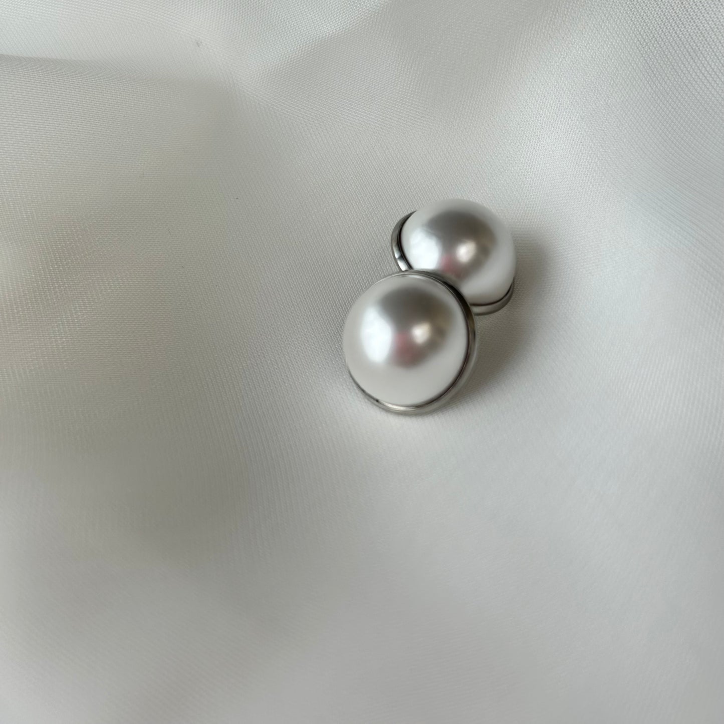 Orecchini bottone Perla big