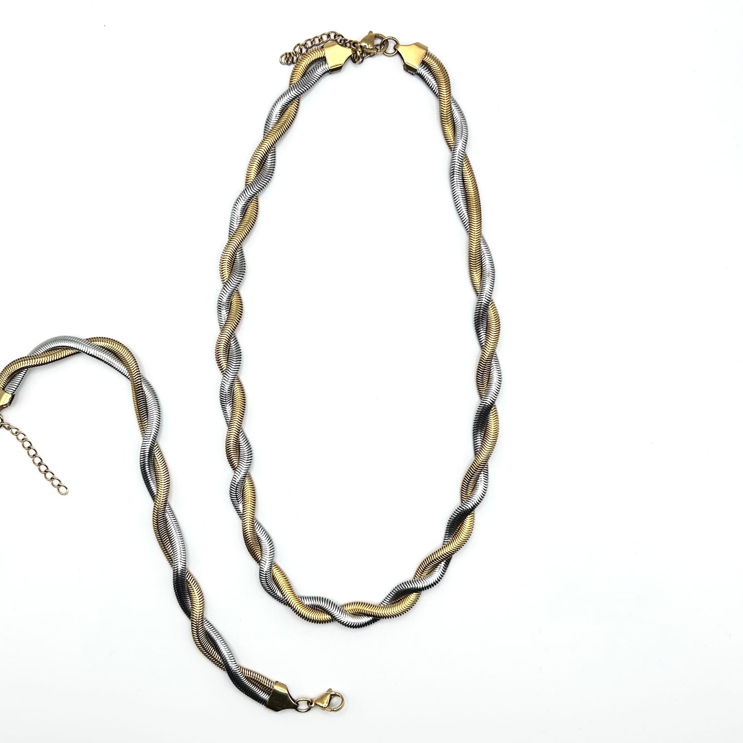 Bracciale treccia bicolor