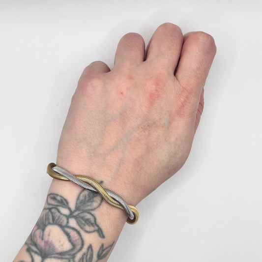 Bracciale treccia bicolor