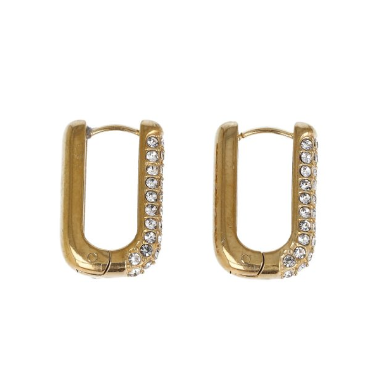 Orecchini Ovali strass