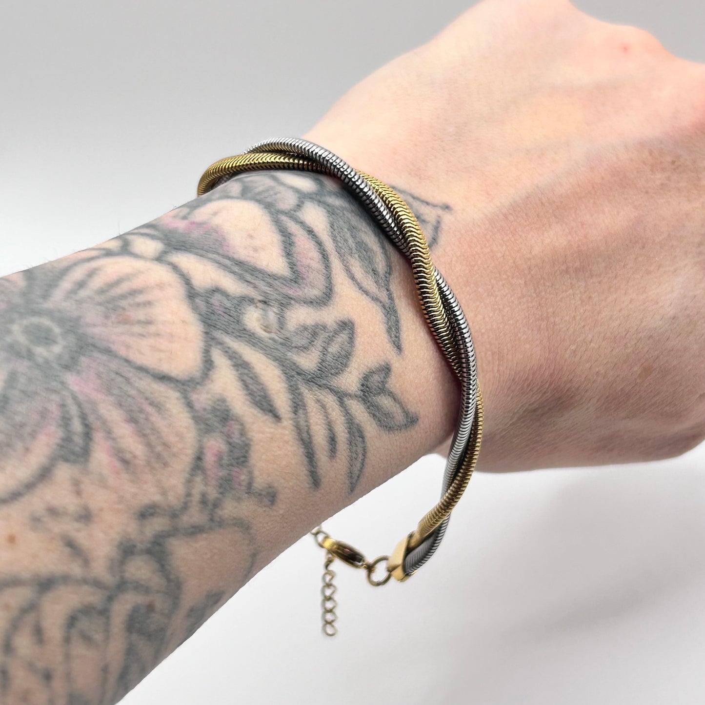 Bracciale treccia bicolor