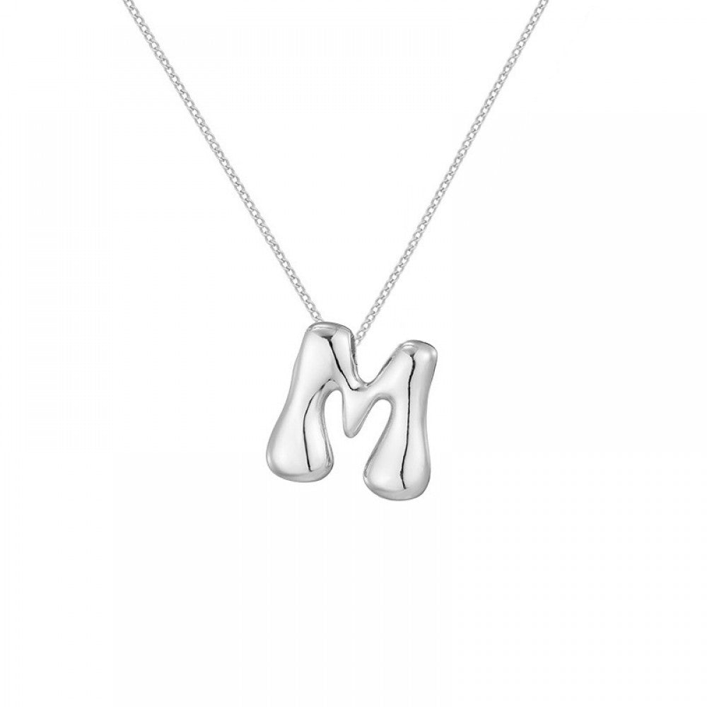 Collana con iniziale Bubble