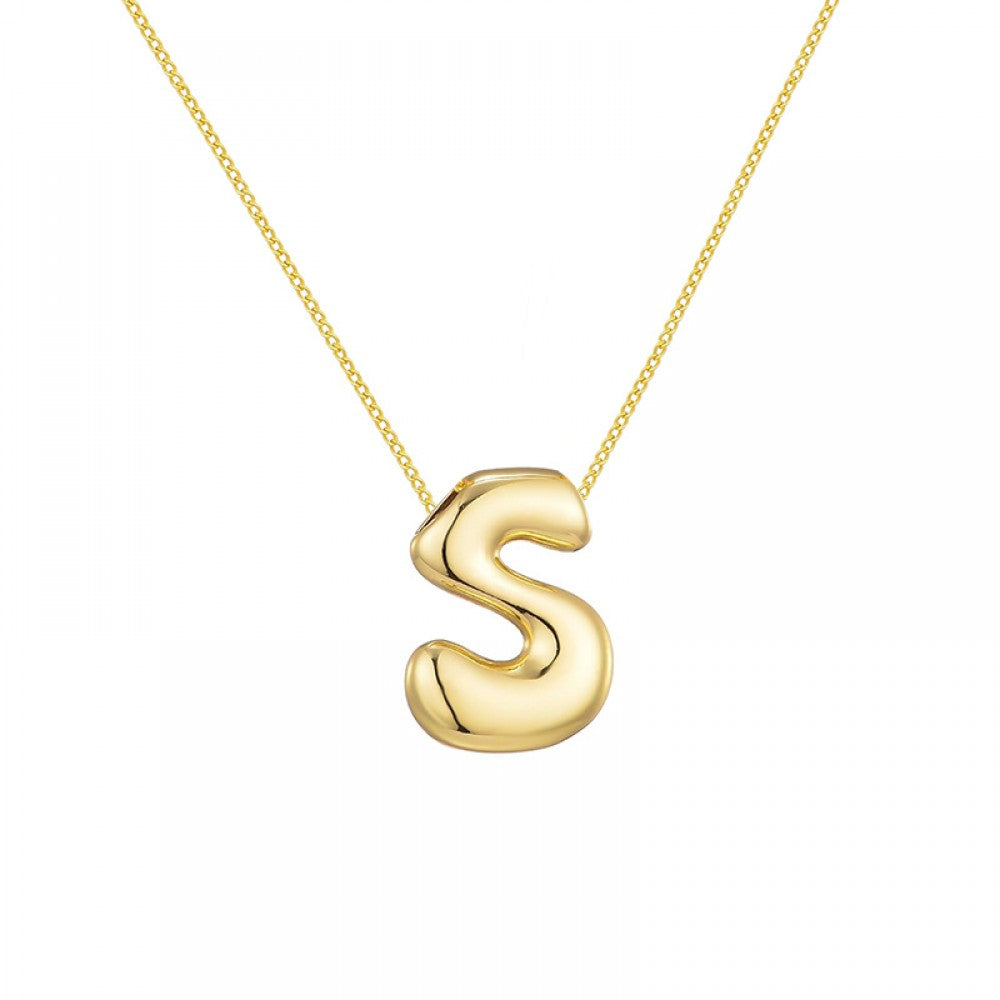 Collana con iniziale Bubble