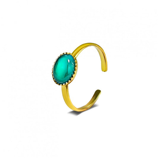 Anello Oval Green
