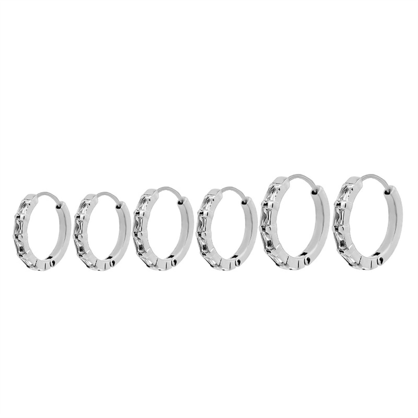 Orecchini Hoops Baguette