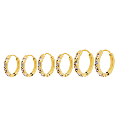 Orecchini Hoops Baguette