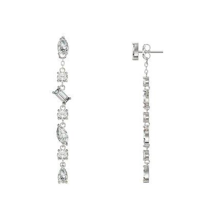 Orecchini Irregular Baguette