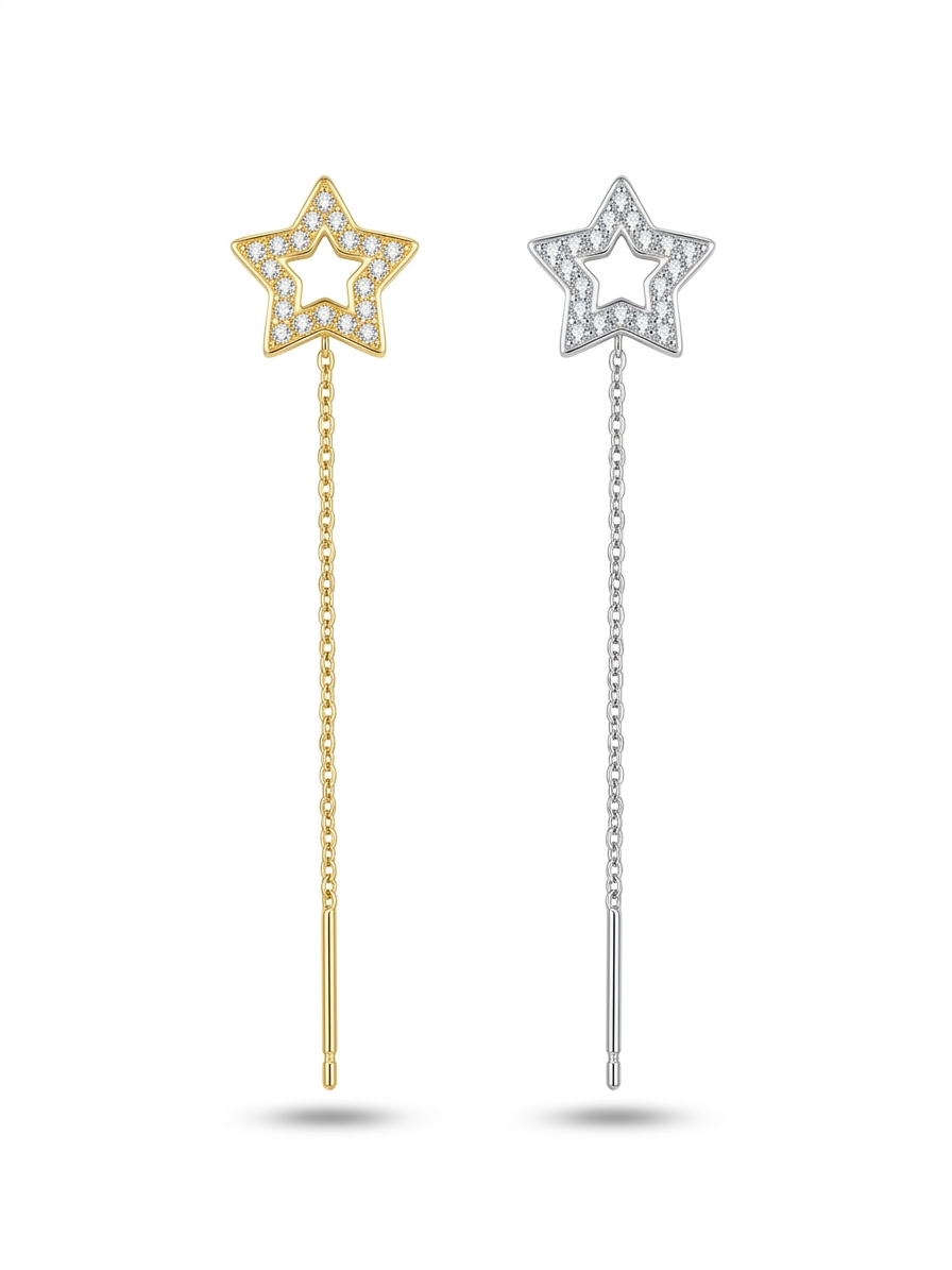 Orecchini saliscendi Star