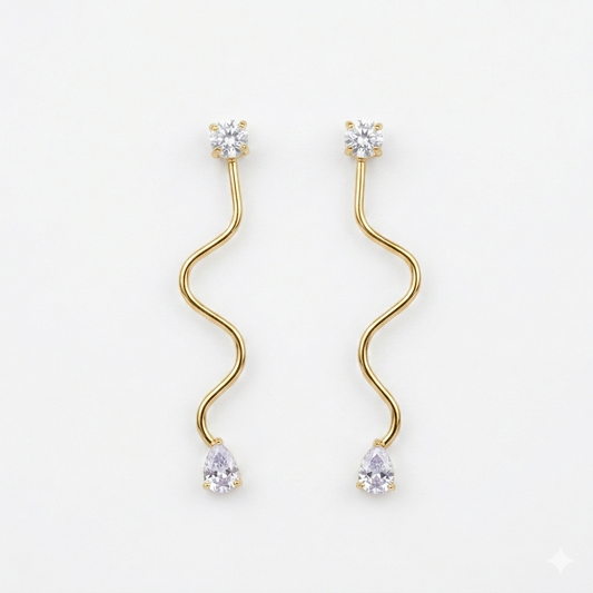 Orecchini Onda Fluida