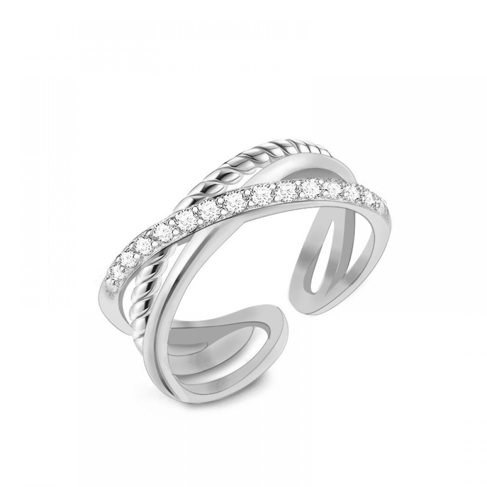 Anello Twist & Sparkle