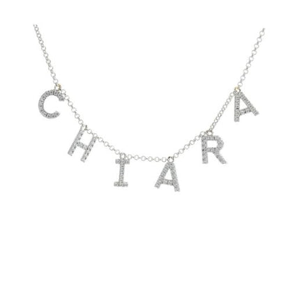 Collana con nome lettere pendenti