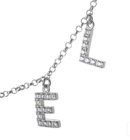 Collana con nome lettere pendenti